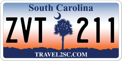 SC license plate ZVT211
