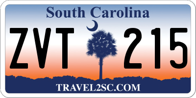 SC license plate ZVT215