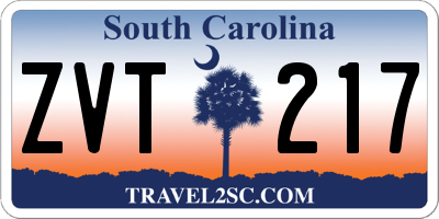 SC license plate ZVT217