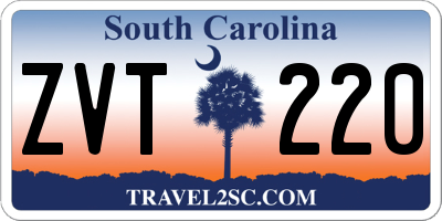 SC license plate ZVT220