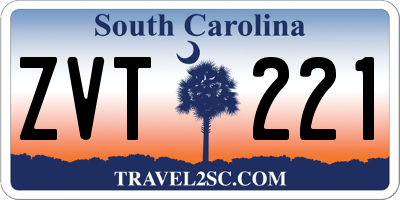 SC license plate ZVT221