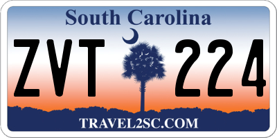 SC license plate ZVT224