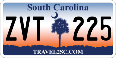 SC license plate ZVT225