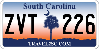 SC license plate ZVT226
