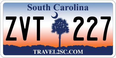 SC license plate ZVT227