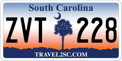 SC license plate ZVT228