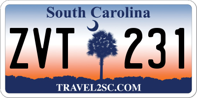 SC license plate ZVT231