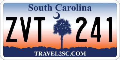SC license plate ZVT241
