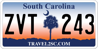 SC license plate ZVT243