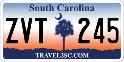 SC license plate ZVT245