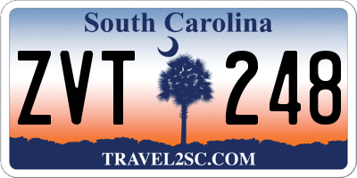 SC license plate ZVT248