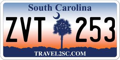 SC license plate ZVT253