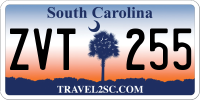 SC license plate ZVT255