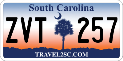 SC license plate ZVT257