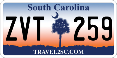 SC license plate ZVT259