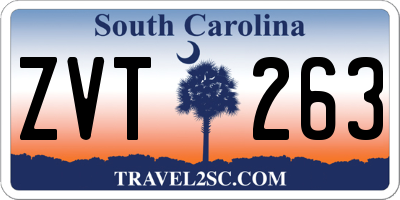 SC license plate ZVT263