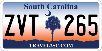 SC license plate ZVT265