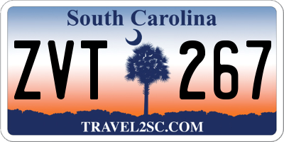 SC license plate ZVT267