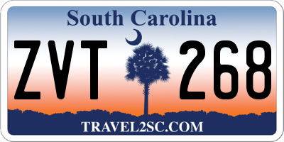 SC license plate ZVT268
