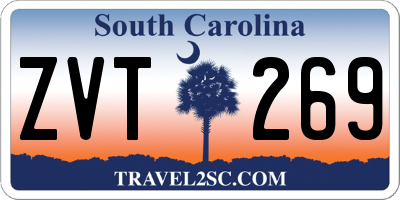 SC license plate ZVT269