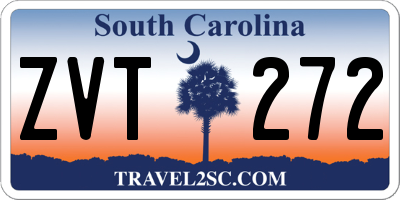 SC license plate ZVT272