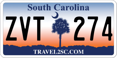 SC license plate ZVT274