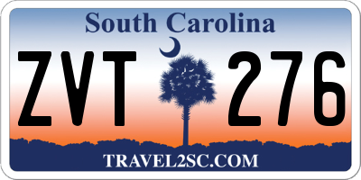 SC license plate ZVT276