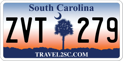 SC license plate ZVT279