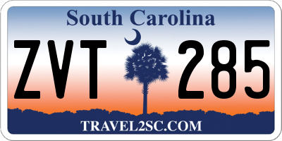 SC license plate ZVT285