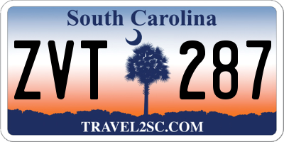 SC license plate ZVT287