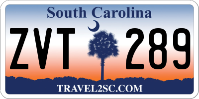 SC license plate ZVT289