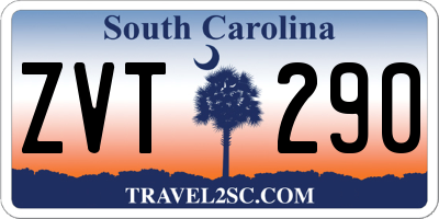 SC license plate ZVT290