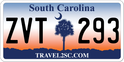 SC license plate ZVT293