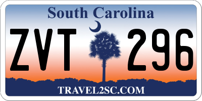 SC license plate ZVT296