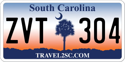 SC license plate ZVT304