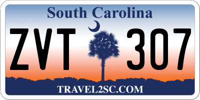 SC license plate ZVT307