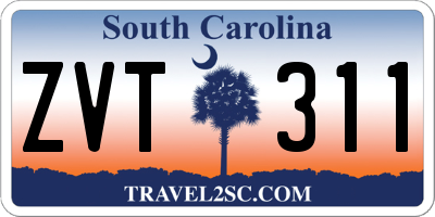 SC license plate ZVT311