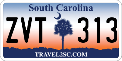 SC license plate ZVT313