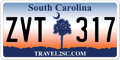 SC license plate ZVT317