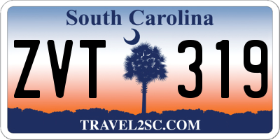 SC license plate ZVT319