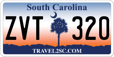 SC license plate ZVT320