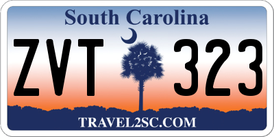 SC license plate ZVT323