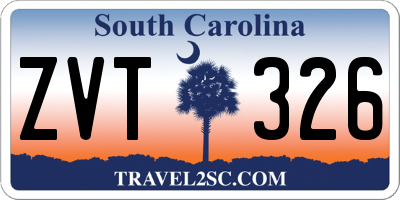 SC license plate ZVT326