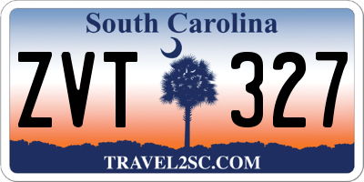 SC license plate ZVT327