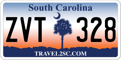 SC license plate ZVT328