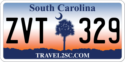 SC license plate ZVT329