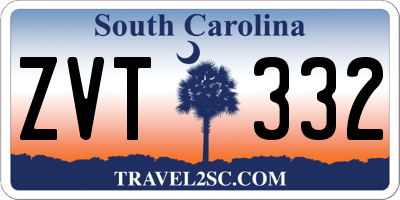 SC license plate ZVT332