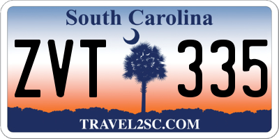 SC license plate ZVT335