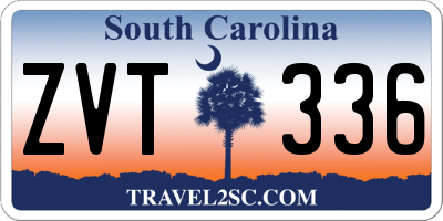 SC license plate ZVT336