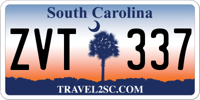 SC license plate ZVT337